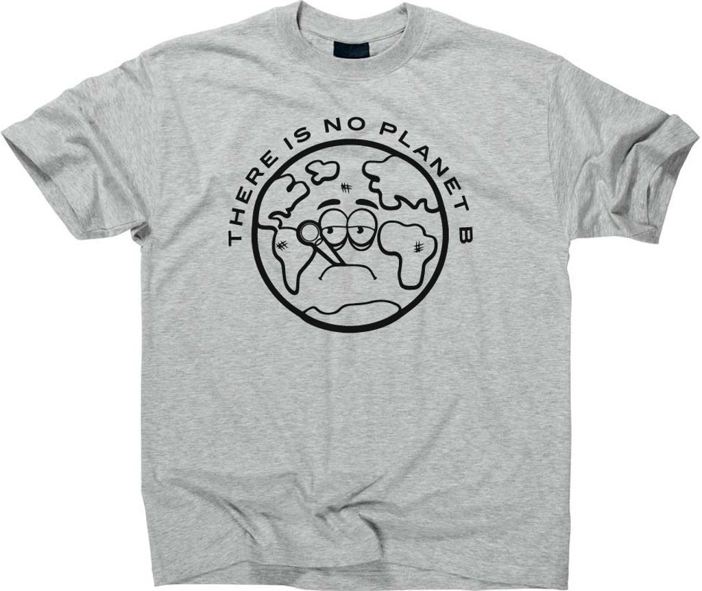 Styletex23 T-Shirt There is No Planet B, sport grey, L