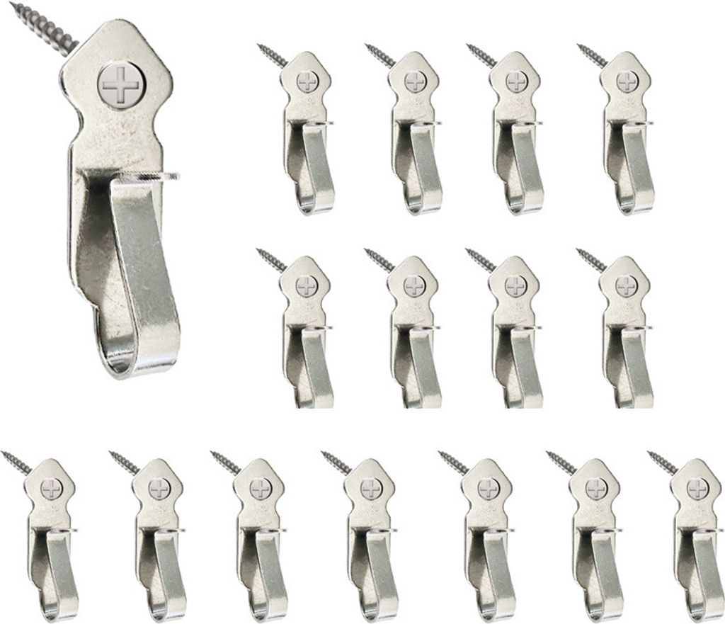 INF 10er-Pack Metallhaken, Wandhaken aus Edelstahl für Badezimmer, Küche, Büro