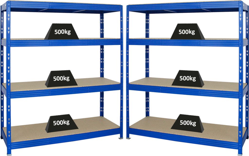 Mega Deal | 2x Profi Schwerlastregal Rhino | HxBxT Produktbild 