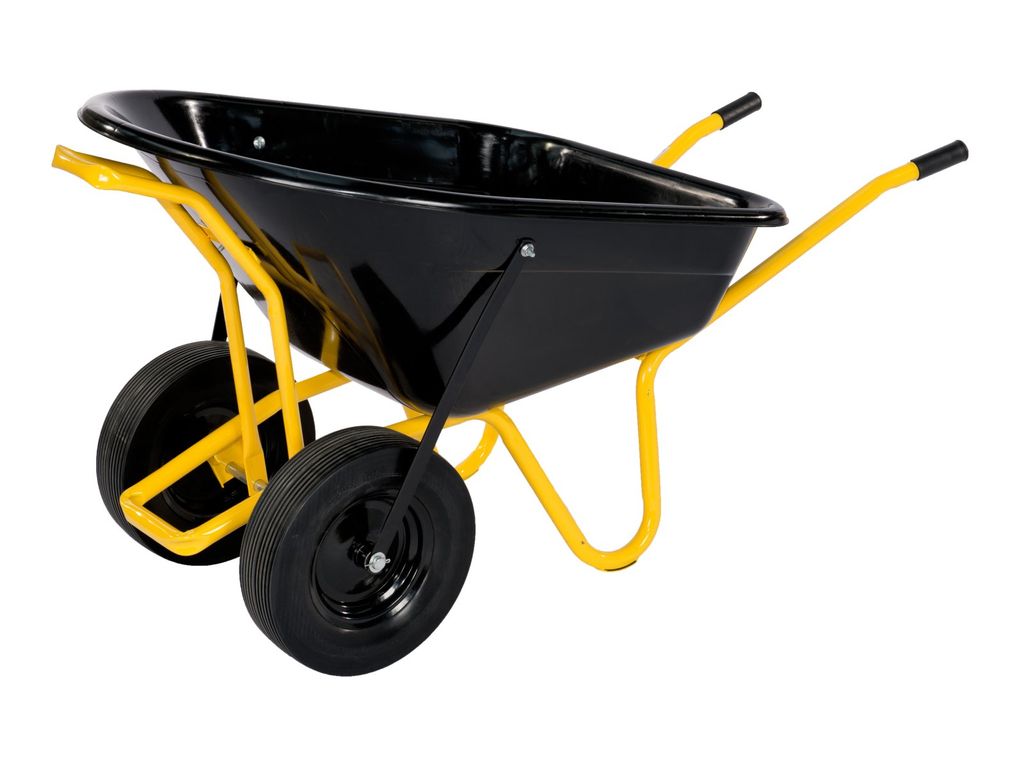 Pro-Bau-Tec Schubkarre Twin 160L Tiefbettmulde Tragkraft Produktbild 