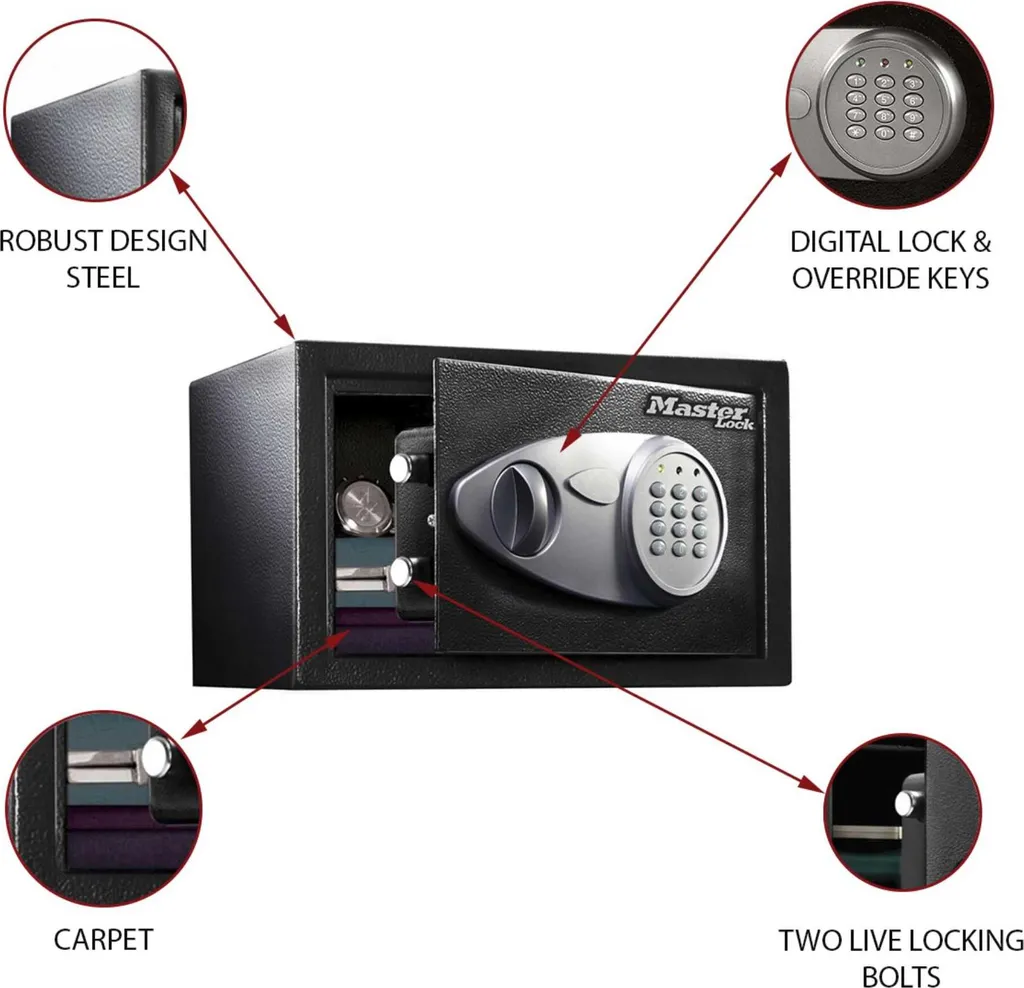 Coffre-fort numérique en acier Master Lock X055ML avec code ajustable - 3