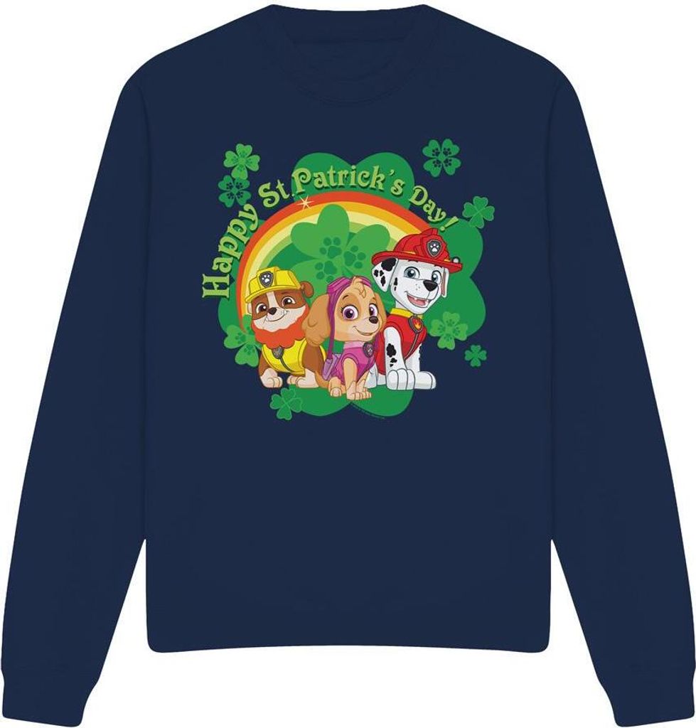 Paw Patrol - Sweatshirt für Herren/Damen Uni - St Patricks-Tag TV12651 (S) (Marineblau)