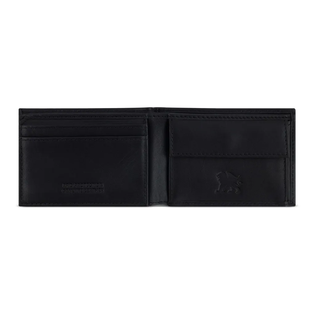 Mini bourse porte-monnaie cuir noir idéale pour poches et voyages
