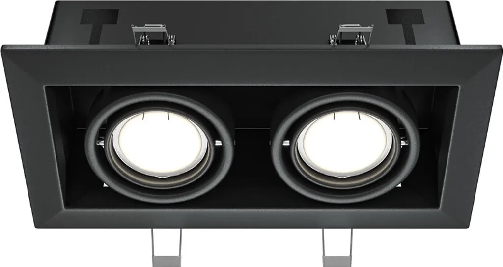 Plafonnier Métal Noir Dimmable 2 x GU10 Maytoni Luminaire Intérieur