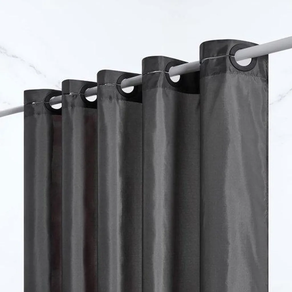 Rideau de douche anti-moisissure 120x200 lavable gris foncé haute qualité