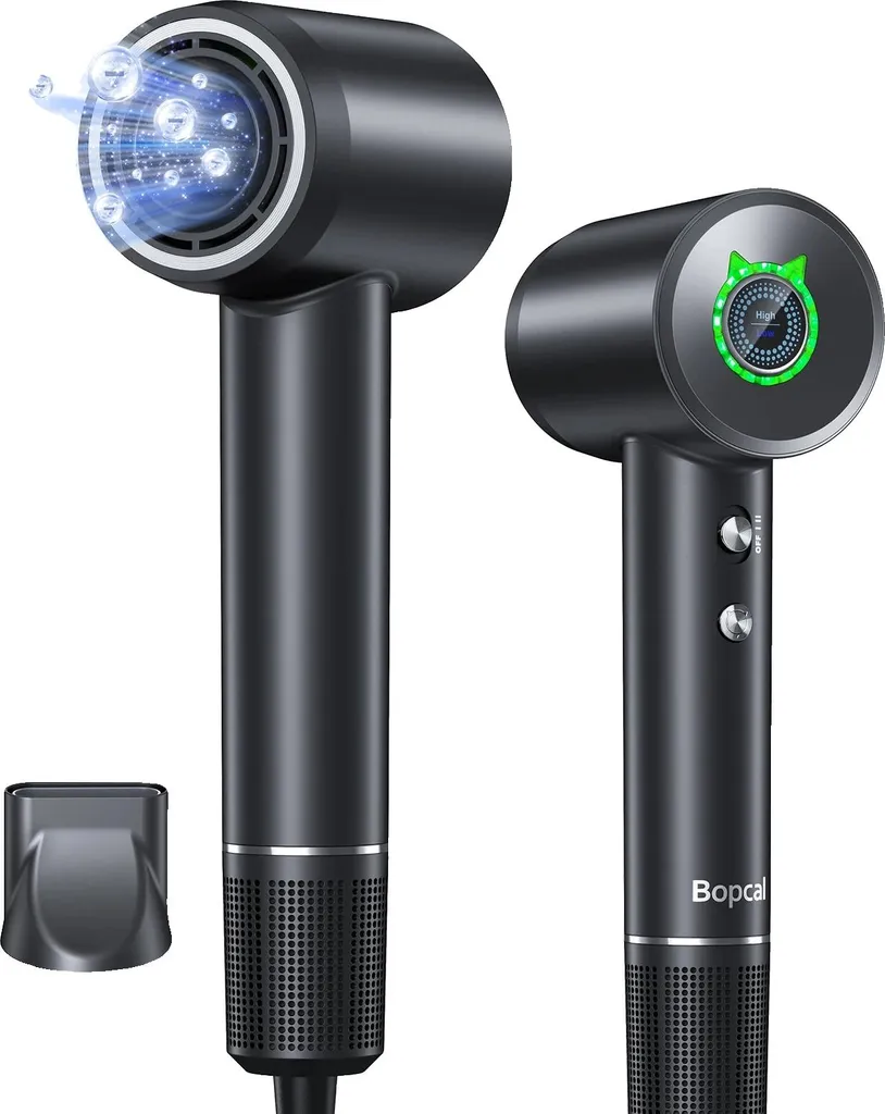 Sèche-cheveux haute performance 110000RPM noir séchage rapide intelligent