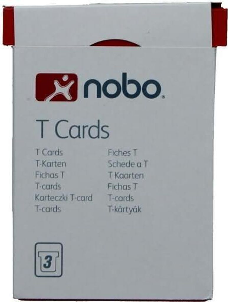NOBO - Planungsbehörde T -Card Nobo NR 3 80mm rot | Schnappen Sie sich ein 100 Stück