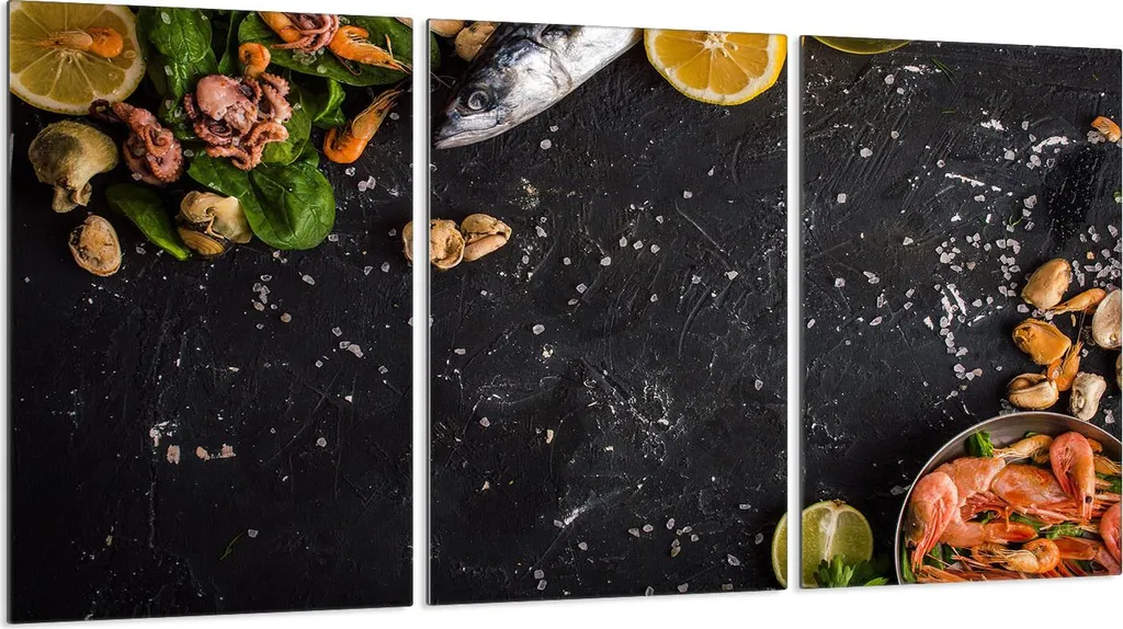 Piastre copri fornello 3 pezzi 30x52 Vetro copri piano cottura in ceramica, cucina pesce