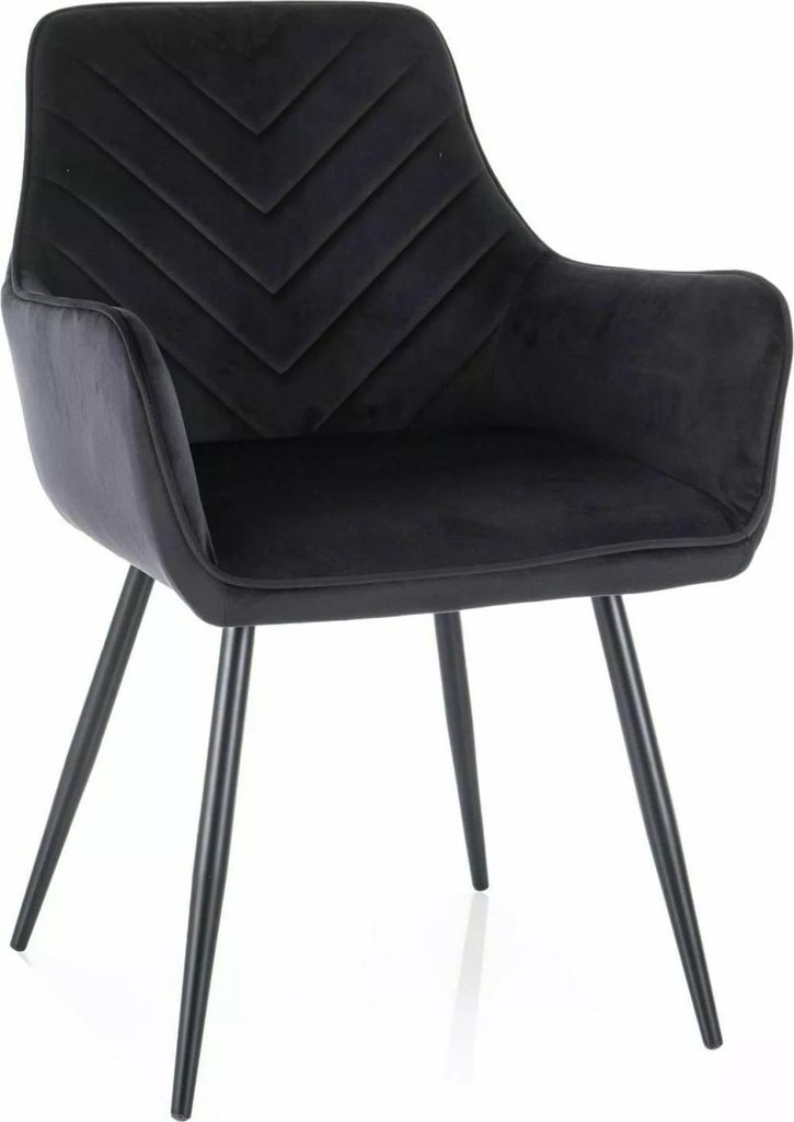 DORKAS Polsterstuhl für Esszimmer - schwarz