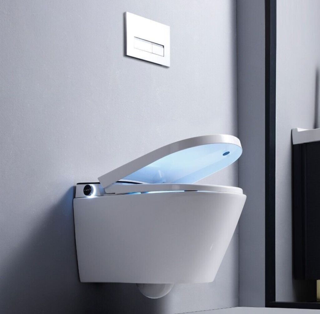 Luxus LED Dusch-WC Automatik Toilette Smart Toilet WC Beheizbar Anal Dusche+Fön-g 2024