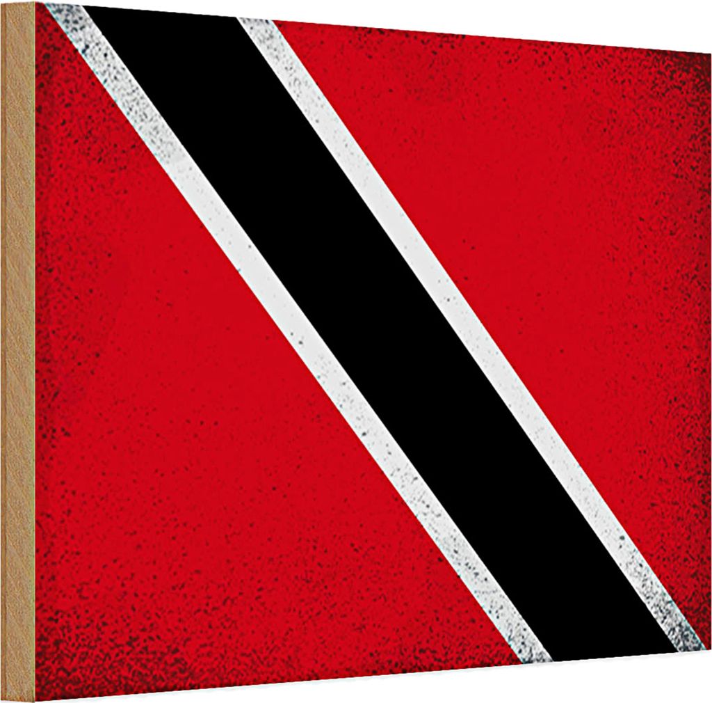 Holzschild Flagge Trinidad und Tobago 30x20cm Flag Vintage tin sig