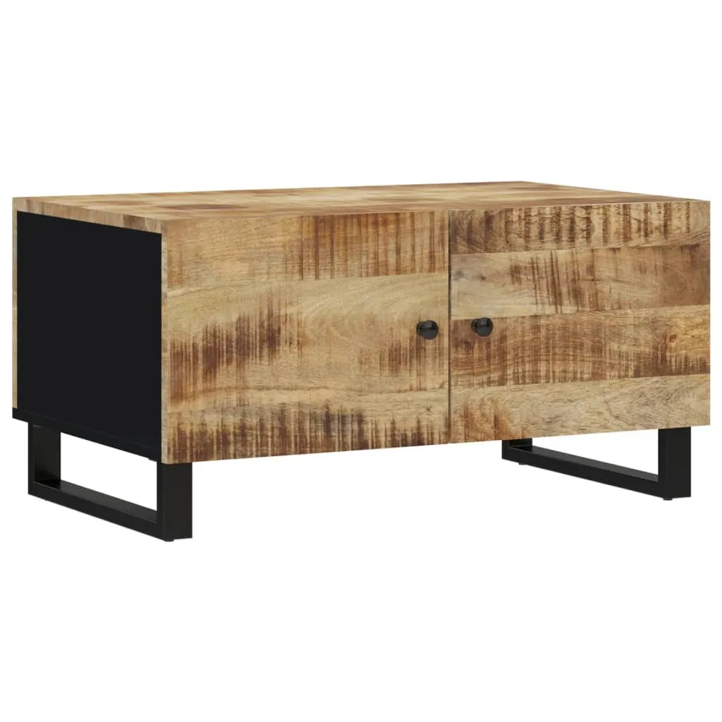 vidaXL Table Basse 80x50x40 cm en Bois de Manguier Massif et Composite