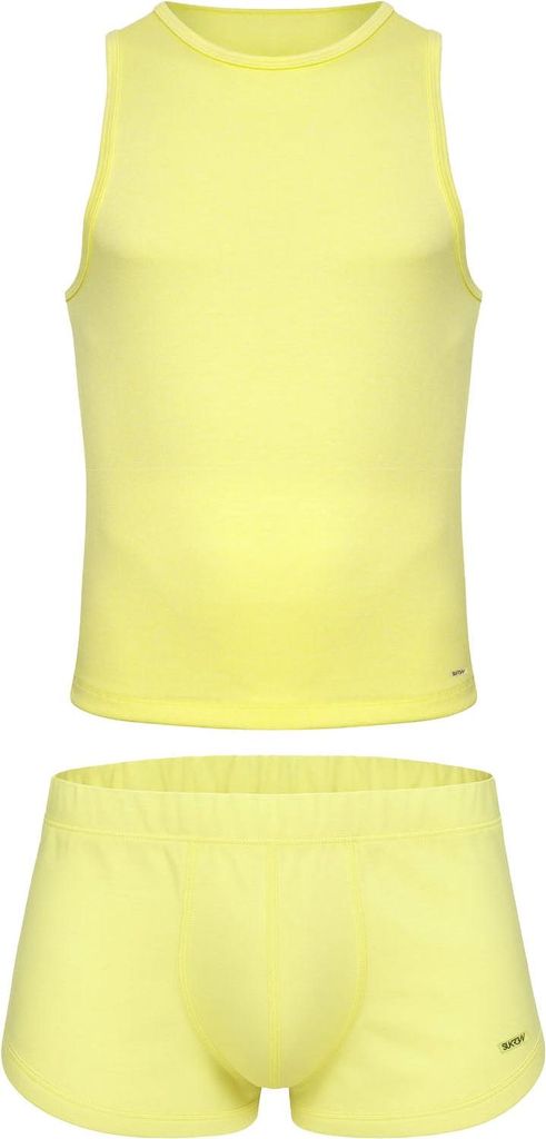 SUKREW 1x Shorts + 1x Vest Multipack Blonde Yellow