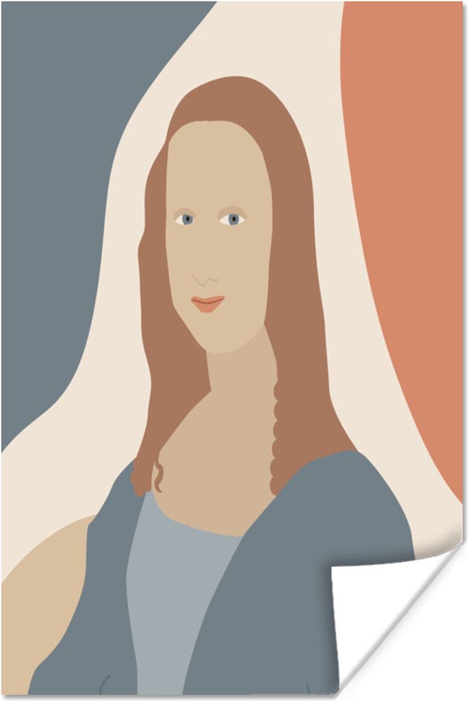 MuchoWow Poster Pastell - Mona Lisa - Porträt 60x90 cm - Wanddekoration