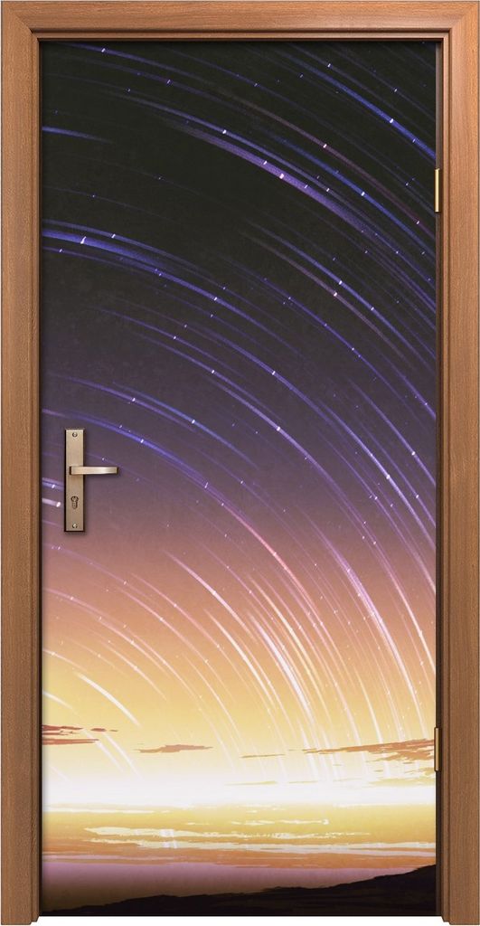 Türposter 90x200 cm Türaufkleber Türtapete Türfolie Klebefolie Sonne Himmel Milchstraße Sterne