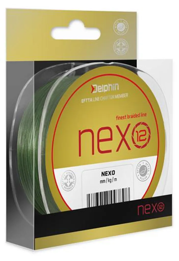 Fil Delphin NEXO 12 vert 300m 0.12mm 8.7kg pour pêche au lancer longue distance