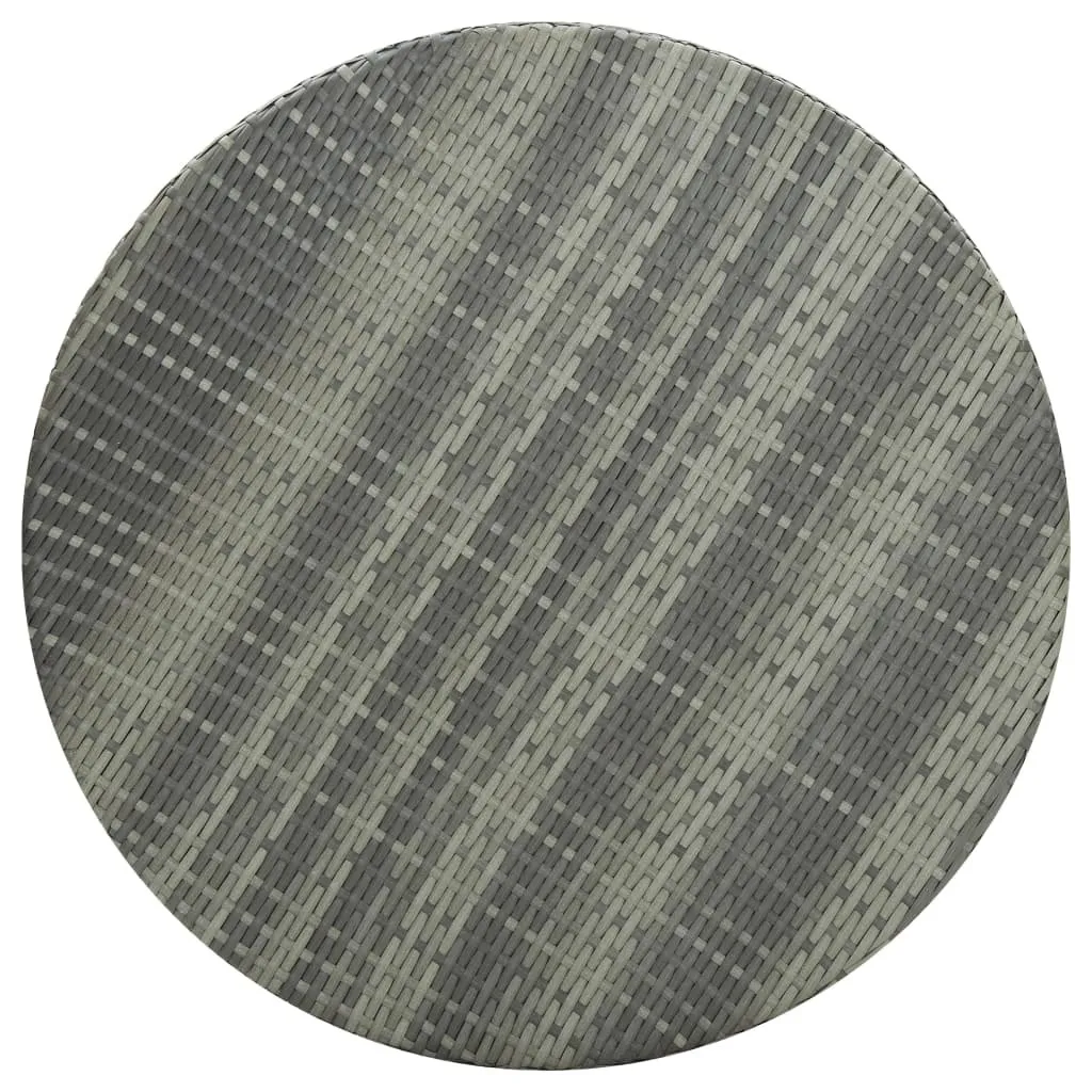 SYFAX™ Tavolo da Giardino Grigio 75,5x106 cm in Polyrattan