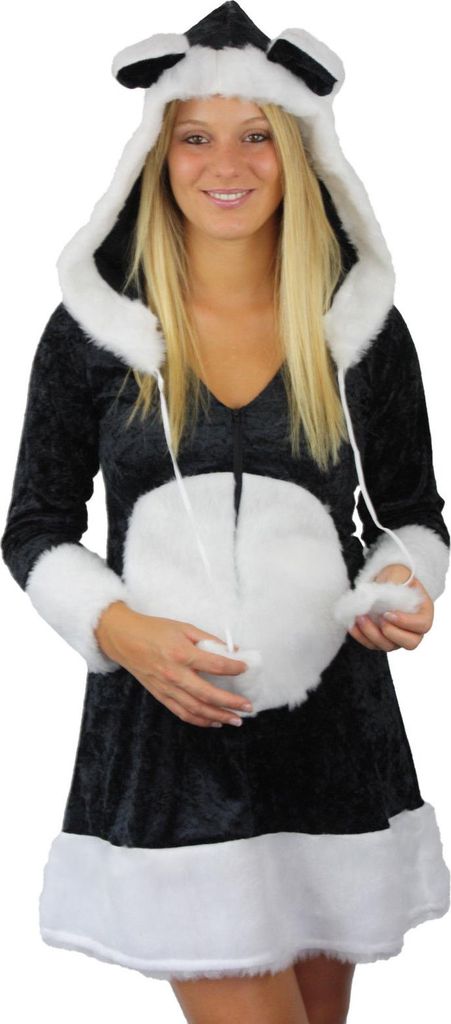 Pandabärkleid mit Kapuze 44/46