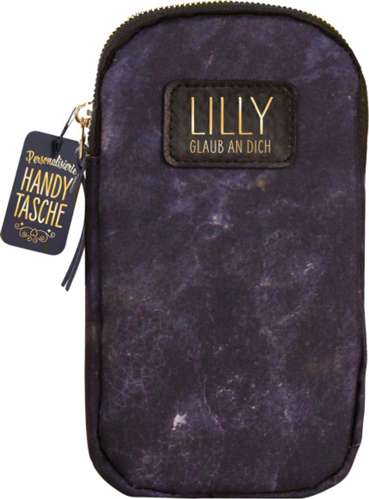Handytaschen mit Kordel zum Umhängen Umhängetasche mit Reißverschluss -Handytasche Lilly