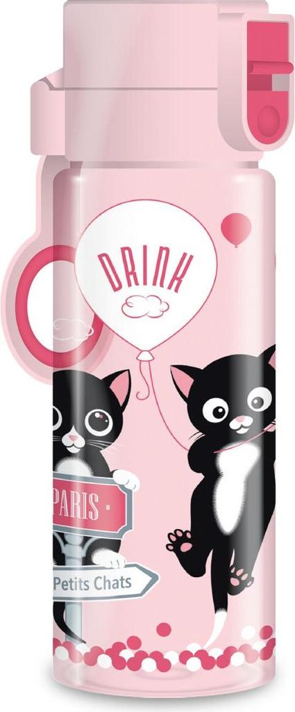 Ars Una Trinkflasche Think Pink - Katzen, rosa, für Produktbild 