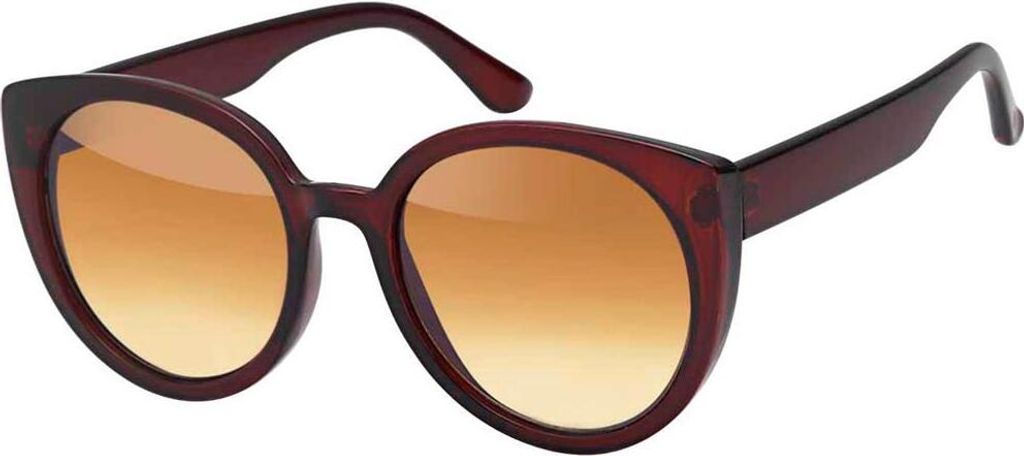 Polarisierte Damen Sonnenbrille Designer 80er Modern 30402 Dunkel Braun Braun
