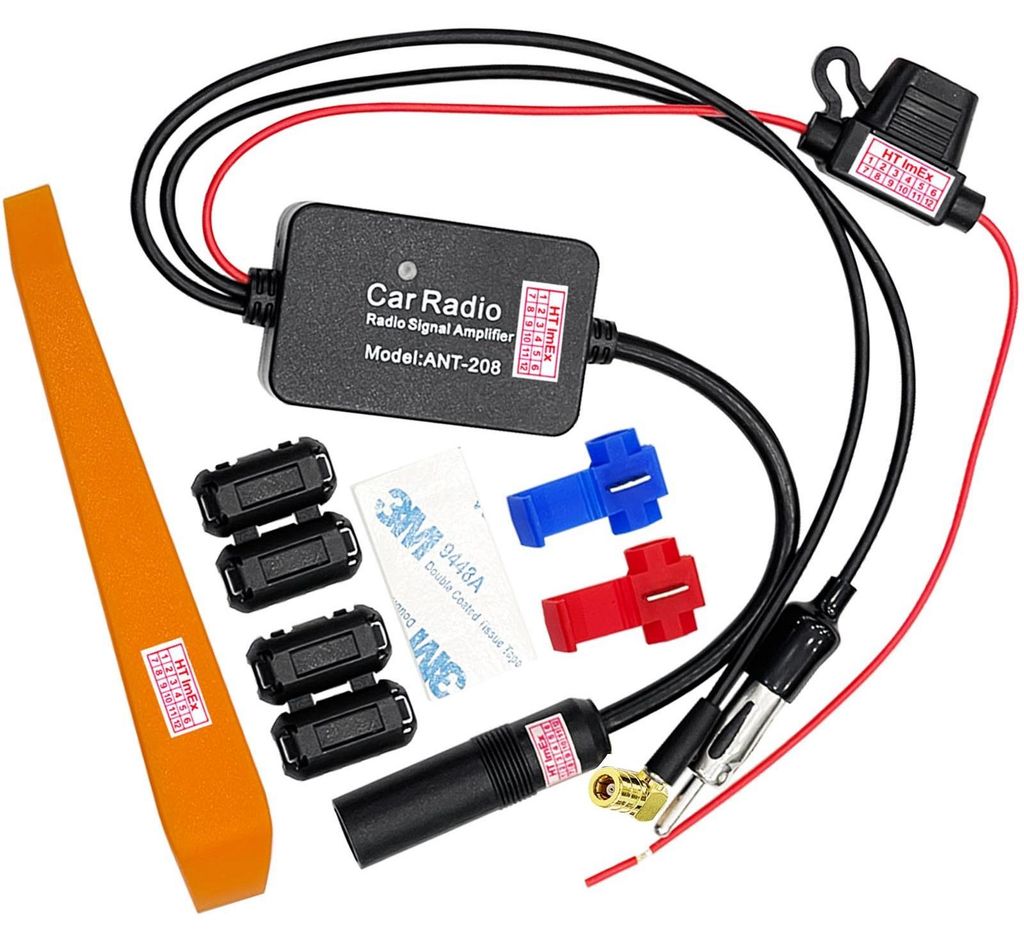DAB+ Antennen Splitter Verstärker SMB auf DIN kompatibel mit Autoradio DAB FM Adapter