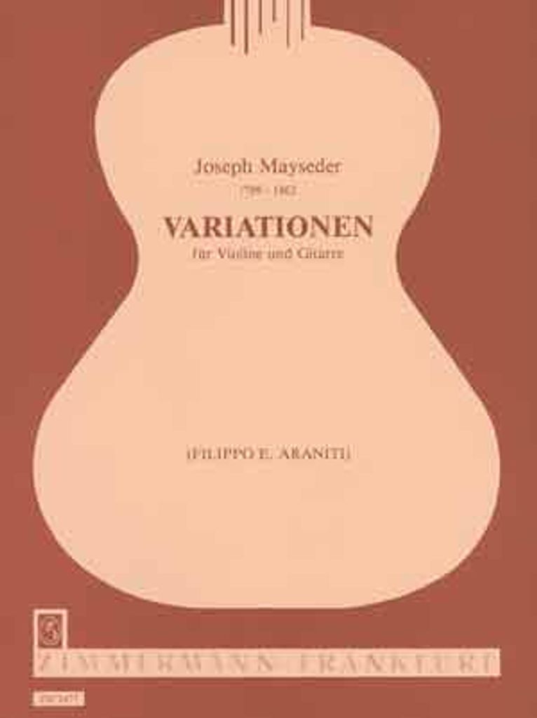 Variationen für Violine und Gitarre Stimmen