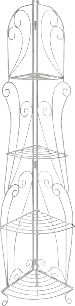Étagère Irma pour salon ou cuisine - Meuble de rangement blanc antique