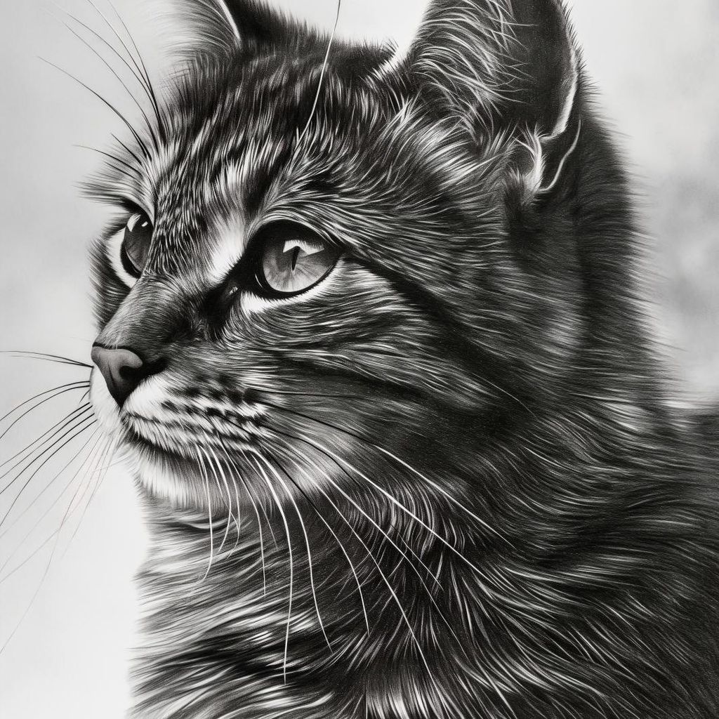 Poster 40x40cm Katzenblick