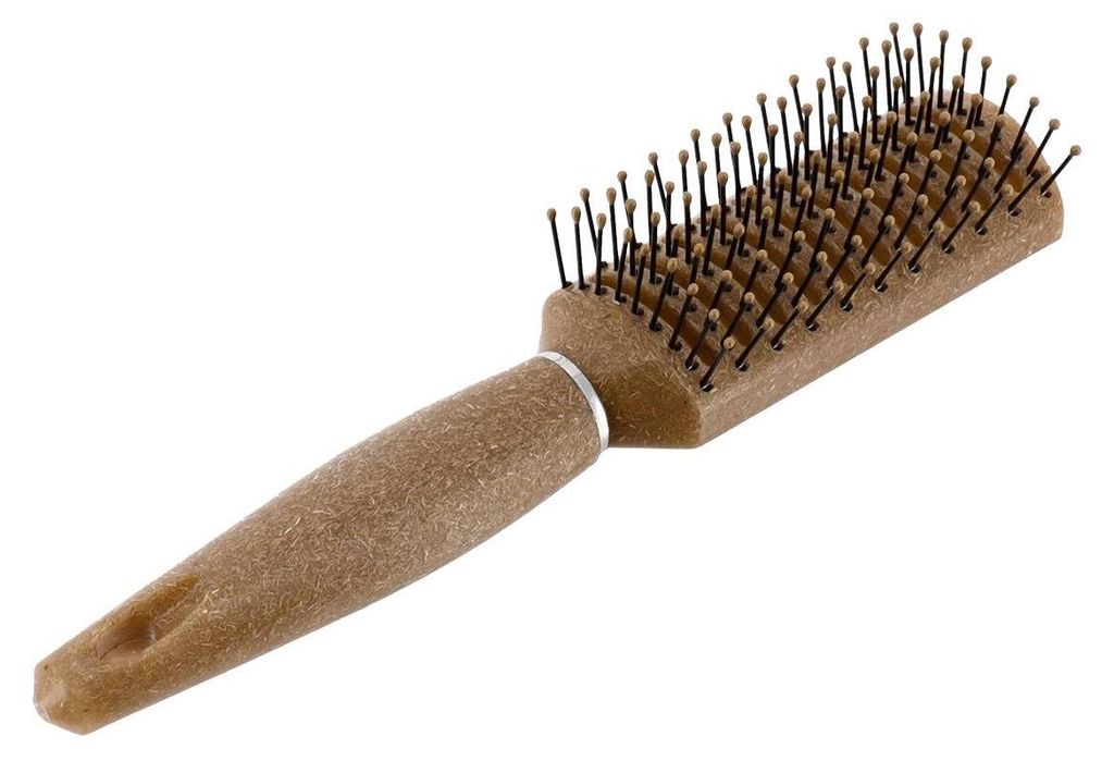 Flache haarbürste pp und kokosfaser rechteckig- natürlich - Tendance