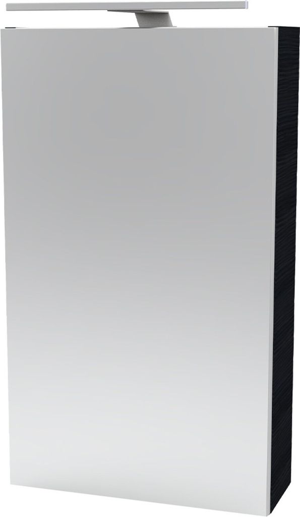 Fackelmann B.PERFEKT Spiegelschrank mit LED-Beleuchtung Alibertschrank für Bad und Gäste-WC (40 x 68 x 15,3 cm) SBC Badschrank mit Spiegel in H...