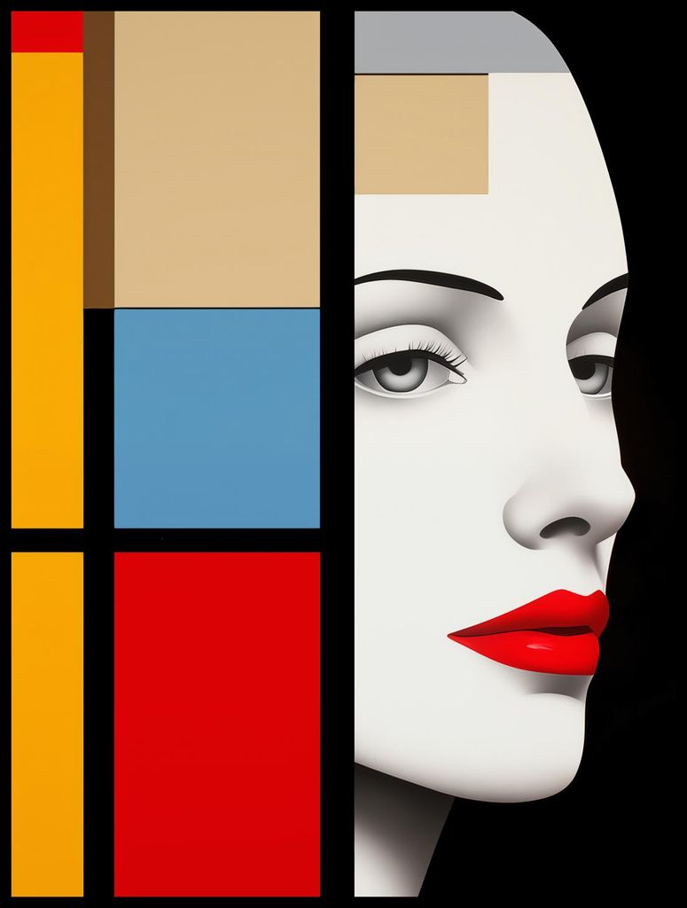 Plakat 60x80cm Geometrischer Blick in die Ferne