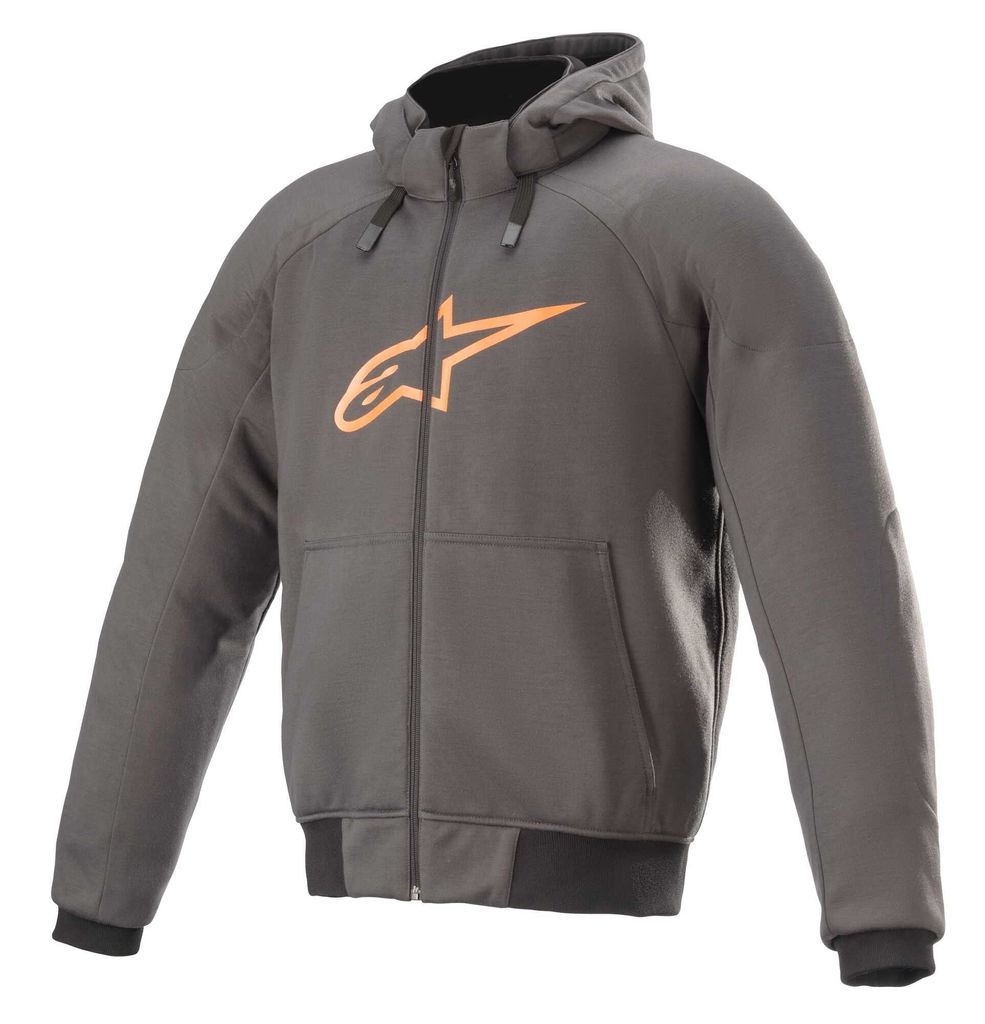 Alpinestars Chrome Sport Motorrad Hoodie, grau/orange, XL