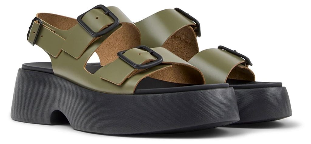 Camper Plateau Sandaletten Weiblich 32323033373838 Oliv 37 EU
