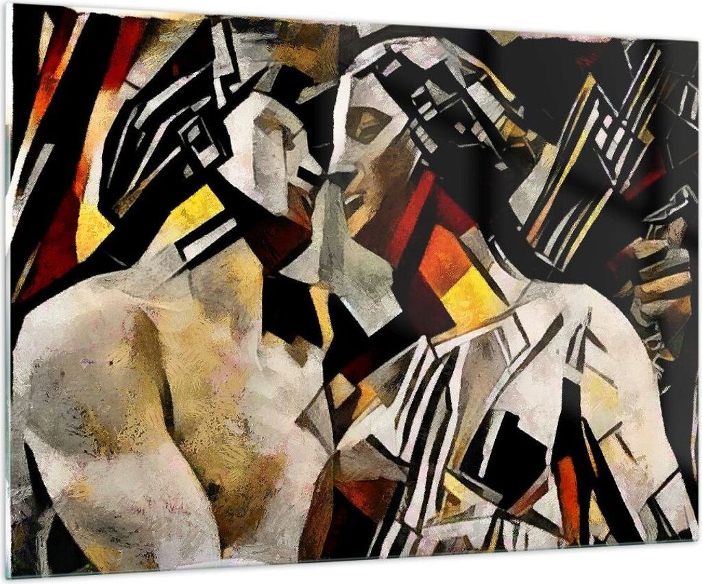 Bilder auf glas - Skulptur modern - 100x70cm - Glasbilder - Wandbilder - Kunstdruck - zum Aufhängen bereit - Wanddekoration aus Glas - Glas Bilder...