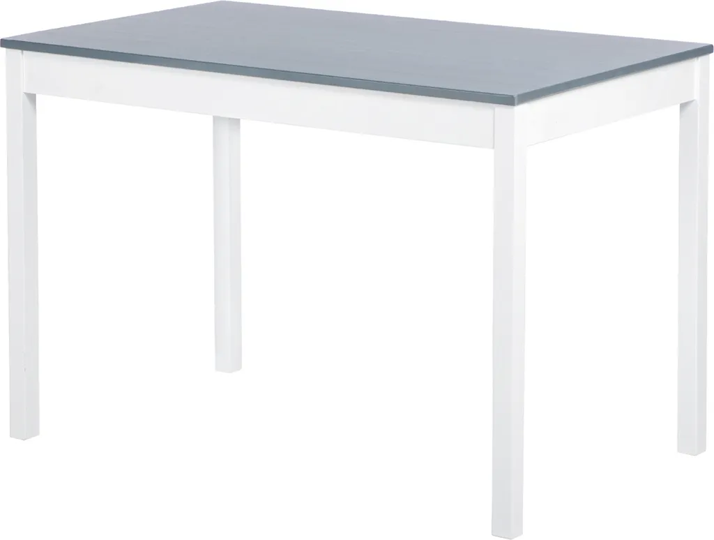 IPOTIUS Ensemble Table à Manger Rectangulaire en Bois et 4 Chaises Grises - 2