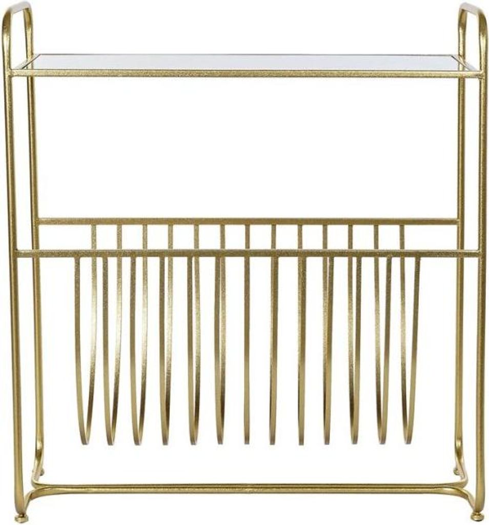 Zeitschriftenkorb DKD Home Decor Spiegel Gold Metall (76 x 35 x 83 cm)