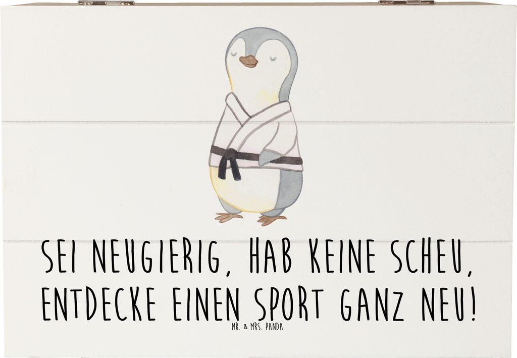 Mr. & Mrs. Panda Geschenkbox Neuer Sport 22 x 15 cm - Weiß - Geschenk, Ermutigung, Vertrauem, Selbstvertrauen, Mutmacher, schmuckbox, geschenkkist...