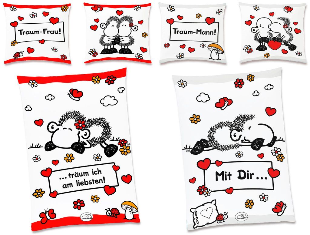 JACK Renforcé Partner Bettwäsche sheepworld 4 tlg Traum Produktbild 