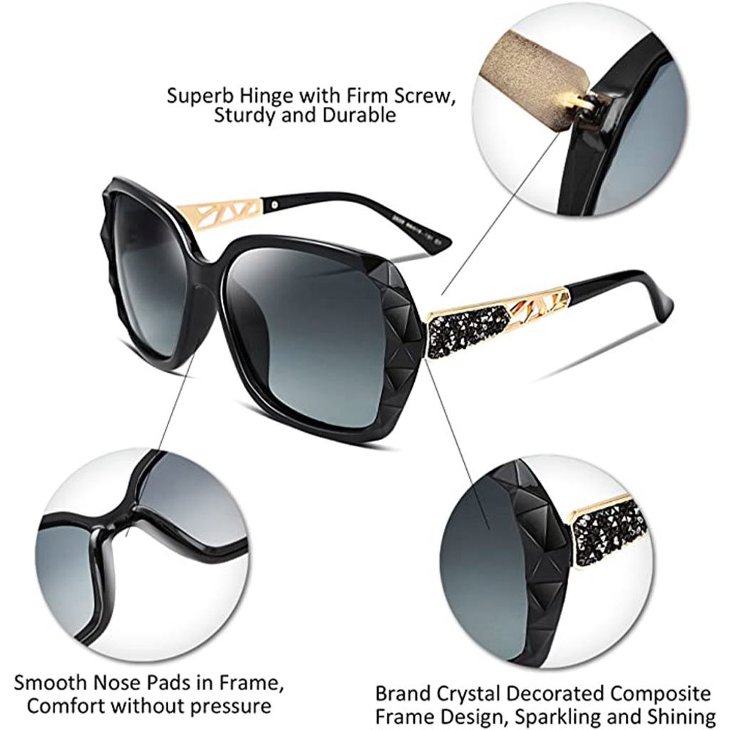 B2683 Damen-Sonnenbrille, klassisch, elegant, polarisiert, Produktbild 8