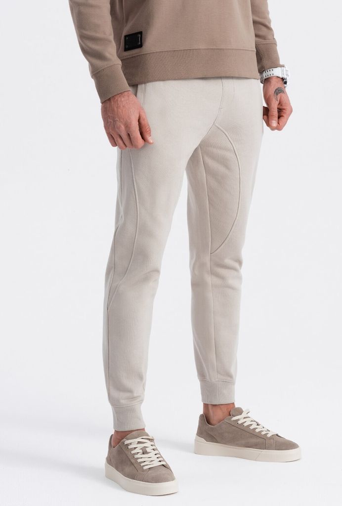 Ombre Clothing Jogginghose für Männer Kuruisalili hell beige XXL