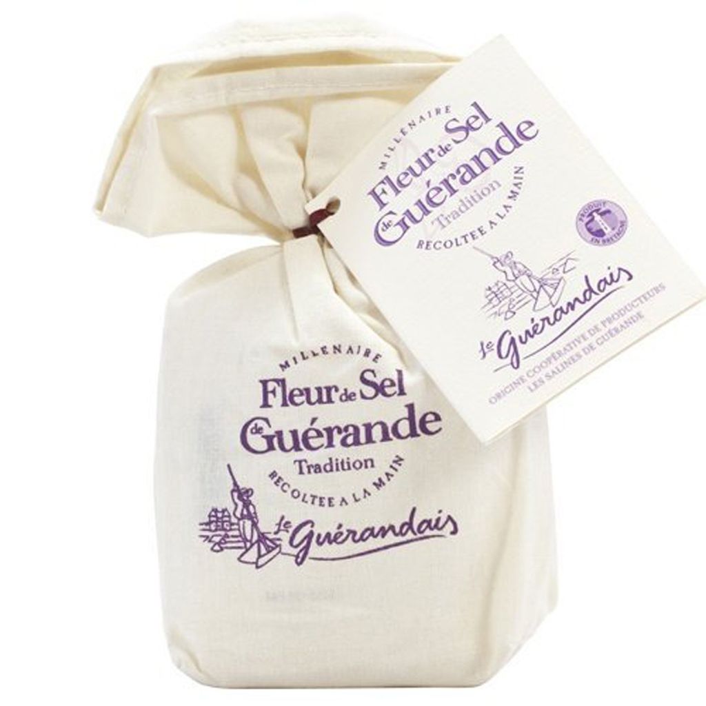 Fleur de Sel de Guerande Bretagne Leinensäckchen Meersalz Produktbild 