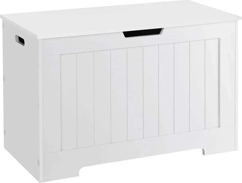 Commode blanche de chambre avec tiroirs coulissants - Rangement bois