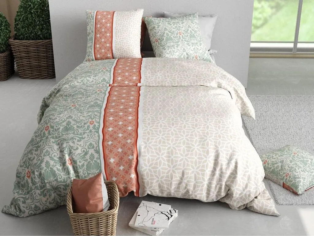 Parure de lit Arabesque chic comprenant housse de couette et taie 65cm