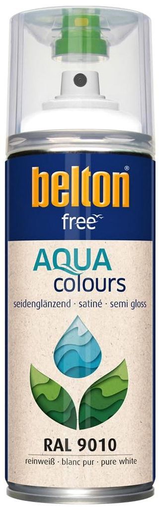 belton free Wasserlack RAL 9010 reinweiß, seidenglänzend, Produktbild 