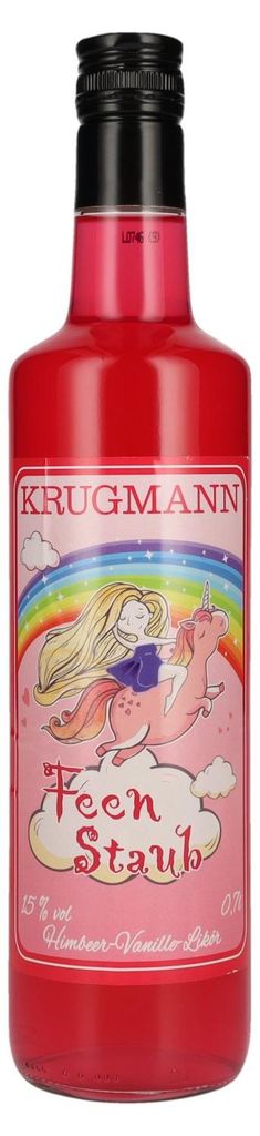 Krugmann Feen Staub Himbeer Vanille Likör 15 % Vol. 0,7 L Produktbild 