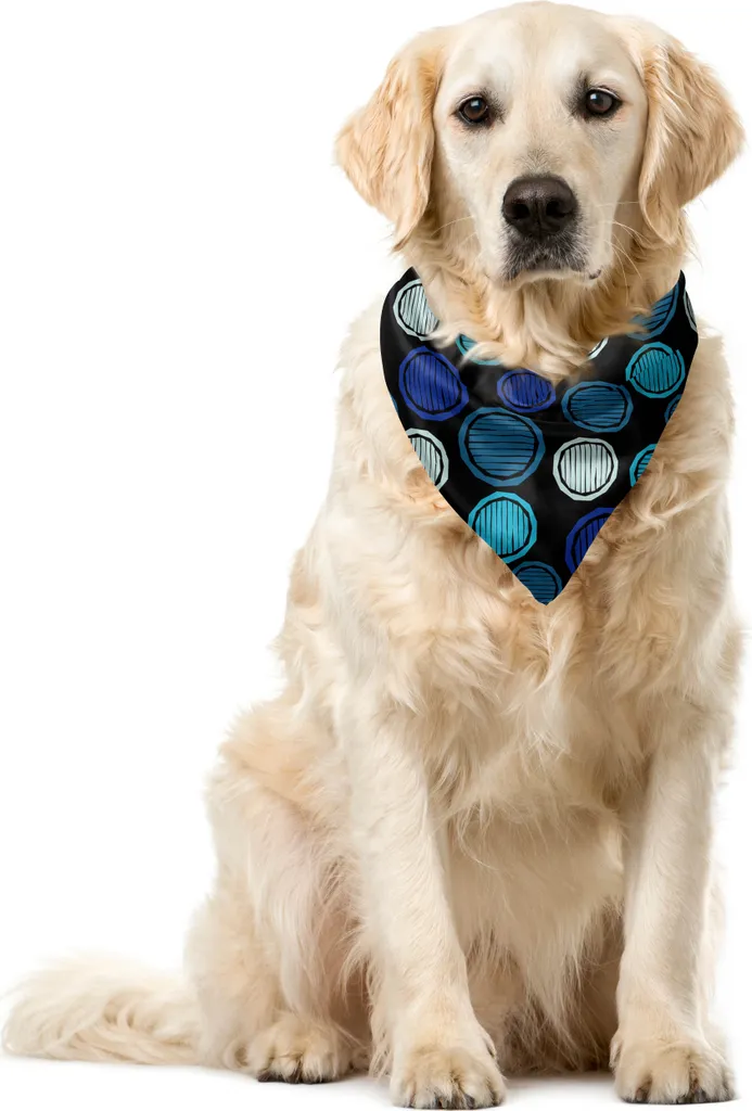Bandana ABAKUHAUS Astratta per Cani | Sfumature Blu e Grigio 55cm
