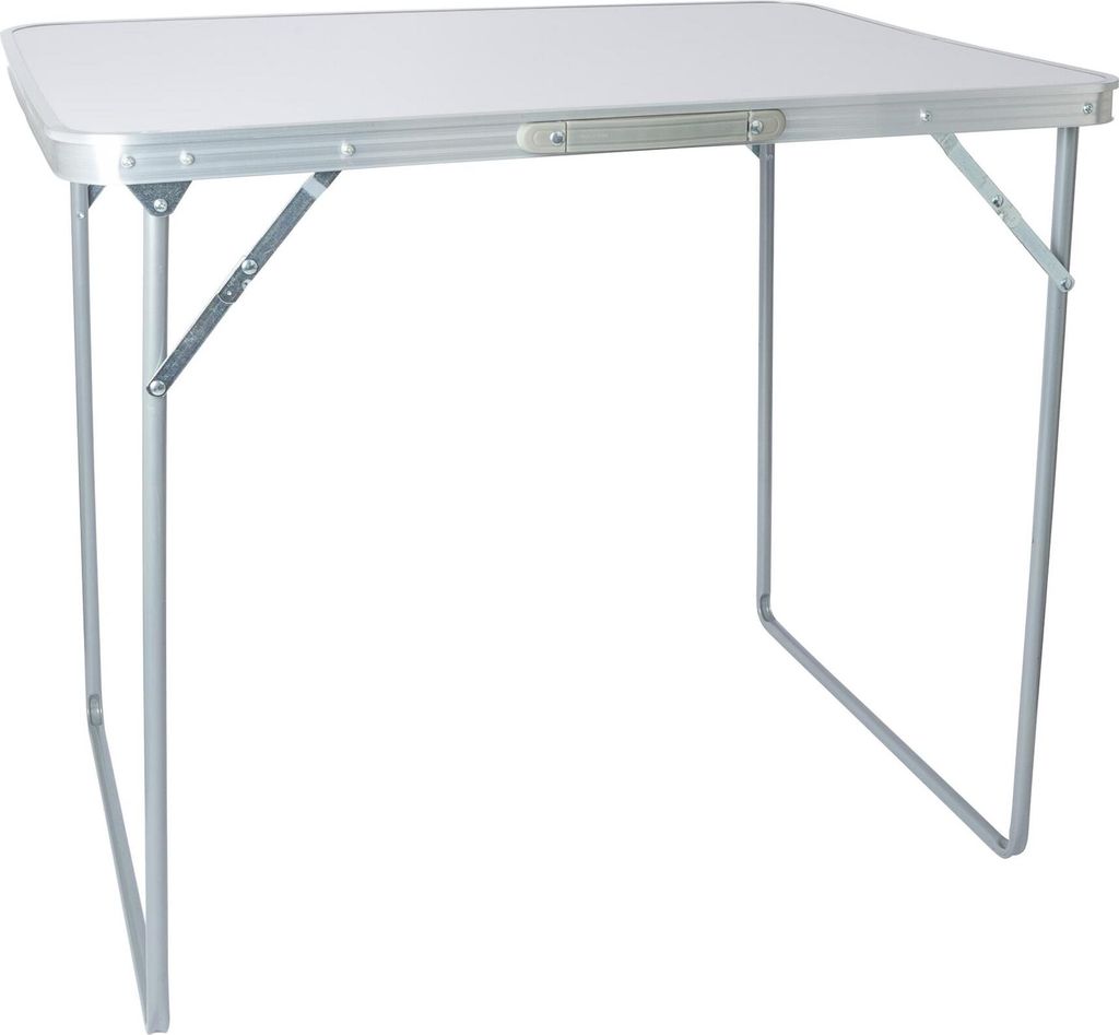 Harbor Housewares Klappbarer Campingtisch aus Metall – 80 cm x 60 cm – Weiß