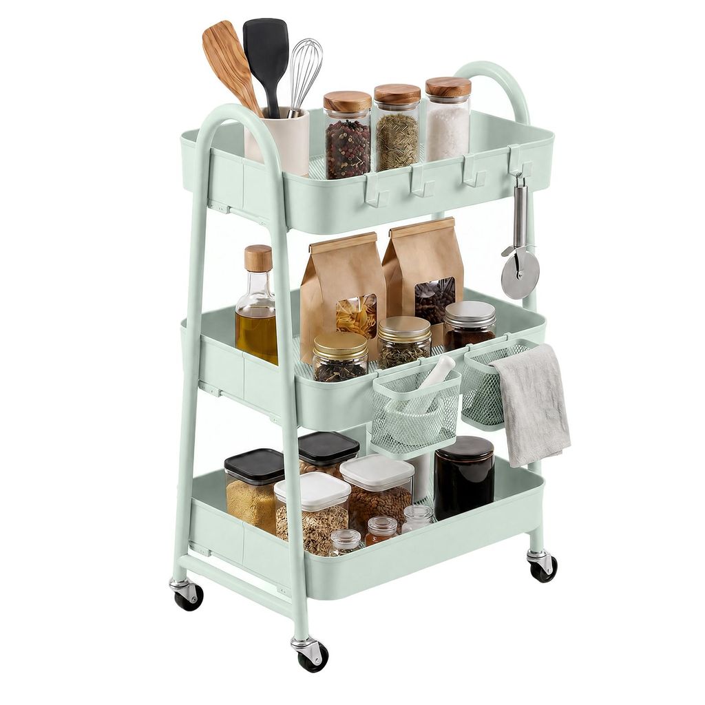 Sekey Rollwagen Küche 30 cm Breit Servierwagen Metall mit Produktbild 