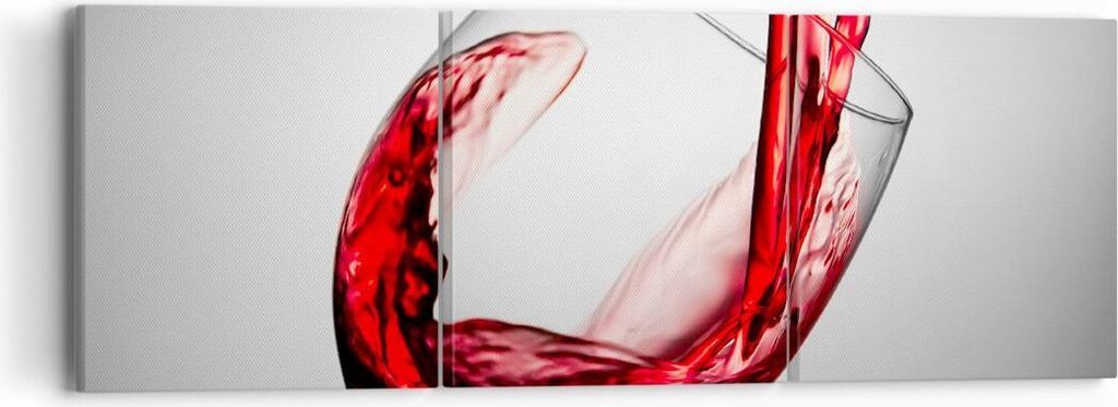 Bild auf Leinwand - Leinwandbild - Trinken glas wein - 90x30cm - Wand Bild - Wanddeko - Wandbilder - Leinwanddruck - Bilder - Kunstdruck - Wanddeko...